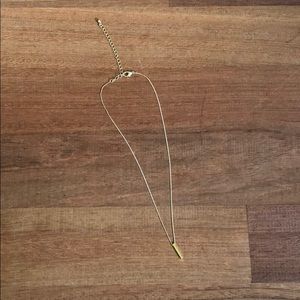 Simple gold bar necklace